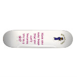 Dark Woman Graduate in Blue Gown Skate Decks