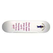 Dark Woman Graduate in Blue Gown Skate Decks