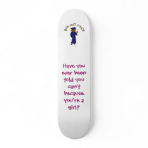 Dark Woman Graduate in Blue Gown Skate Decks