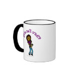 Dark Woman Playing Saxophone Coffee Mug