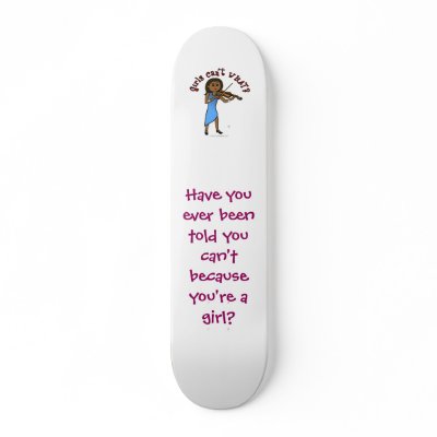 Dark Woman Playing Violin Skate Board Deck by girlscantwhat