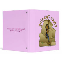 Dark Woman Rock Climber 3 Ring Binders