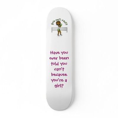 Dark Womens Boxing Skateboard Decks by girlscantwhat