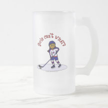 Dark Womens Hockey Player Mugs