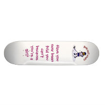Dark Womens Hockey Player Skate Boards