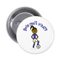 Dark Womens Soccer in Blue Uniform Button