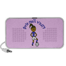 Dark Womens Soccer in Blue Uniform Mini Speaker