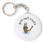 Dark Womens Water Polo Player Keychains