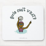 Dark Womens Water Polo Player Mousepad