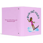 Dark Womens Water Skiing Vinyl Binders