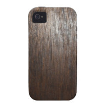 Dark Wood Grain iPhone 4 Cases
