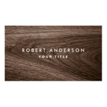 Dark wood grain professional profile business card