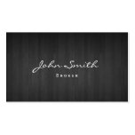 Dark Wood Real Estate Broker Business Card