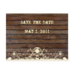 Dark Wood Save the Date Postcard