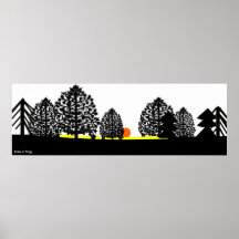 dark wood sunrise (Poster)