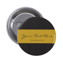 Dark woodgrain & Yellow Customizable Button