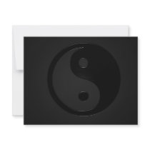 Dark Yin and Yank - Yin Yang Custom Invitation
