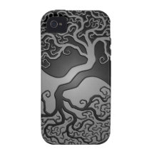 Dark Yin Yang Tree Vibe iPhone 4 Cover