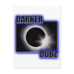DARKER DUBZ blue Dubstep Dub Post Cards