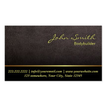 Darker Leather Bodybuilding Business Card