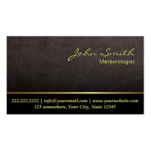 Darker Leather Meteorological Business Card