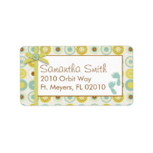 Darling Baby Toes Address Label
