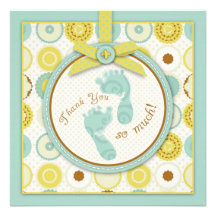 Darling Baby Toes TY Square Custom Invitations