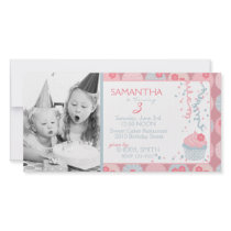 Darling Girl Invitation Photo Card