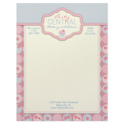 Darling Girl Letterhead by LetsCelebrateDesigns