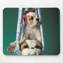 Darling Little Bulldog Puppy Mouse Pads