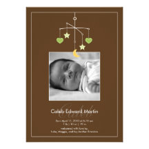 Darling Mobile Photo Birth Announcement - Green