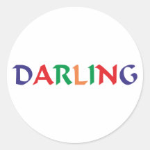 darling runde aufkleber