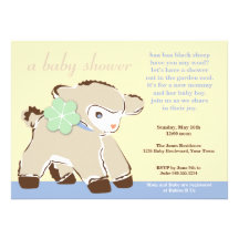 Darling Toy Baby Lamb Shower Invitation