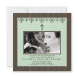 Darling Victorian Mint Green Baptism Invitation