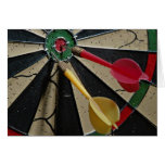 Dart board game greeting card