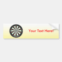 Dartboard & Darts: 3D Model: Bumper Sticker