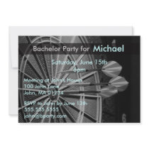 Darts Bachelor Party Invitation Cards