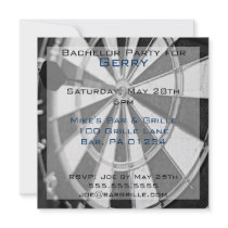 Darts Bachelor Party Invitation Cards