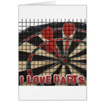 Darts iGuide Bulls Eye Greeting Card