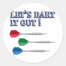 Darts Runder Aufkleber