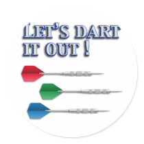Darts Runder Aufkleber