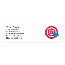 Darts target business card templates