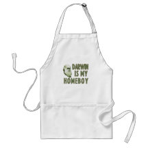 Darwin is my homeboy aprons