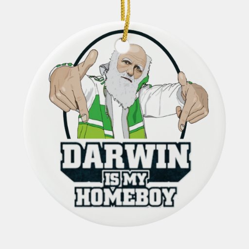 Darwin Is My Homeboy (Full Colour) Christmas Ornaments