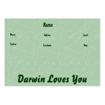 Darwin Loves You Business Card Template