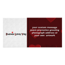 Darwin Loves You Customized Photo Card