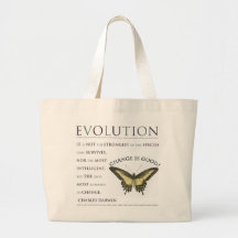 Darwin Quote Evolution Tote Bag