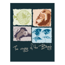 Darwin, The Voyage of the Beagle Postales