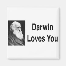 Darwin vous aime 2 aimants pour réfrigérateur