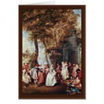 Das Moulinet By Lancret Nicolas (Best Quality) Greeting Card
